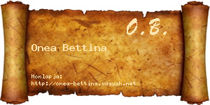 Onea Bettina névjegykártya